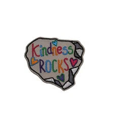 Kindness Rocks Embroidered Iron On Patch - Be Nice 51-I