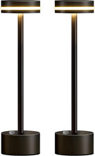 Portable Cordless LED Table Lamp Set of 2 with Touch Control  3 Brightness Leve