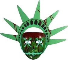 Purge Mask Halloween Lady Liberty Light-up Mask