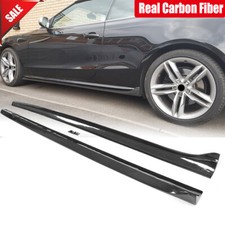 Alerón de extensión de faldones laterales de fibra de carbono real 2 piezas para Audi A5 S5 2 puertas 08-16