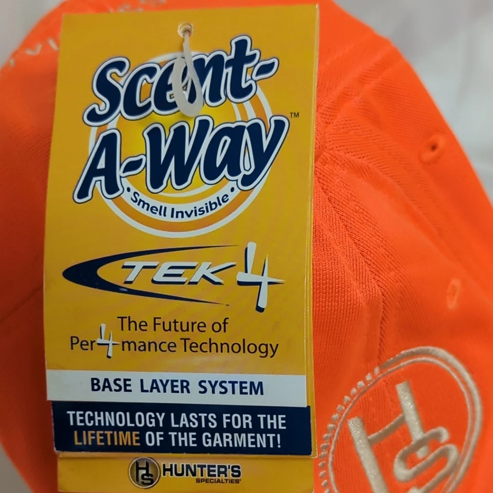 Hunters Specialties Scent-A-Way Tek Orange Baseball Cap orange safety base layer - Image 4 of 4