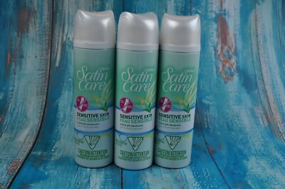 Gillette SATIN CARE Sensitive Skin Shaving Cream Gel Women 7oz Aloe Vera 2019