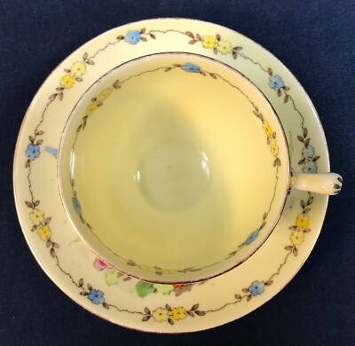 Vintage Crown Staffordshire Cup & Saucer Set F15350 England | eBay