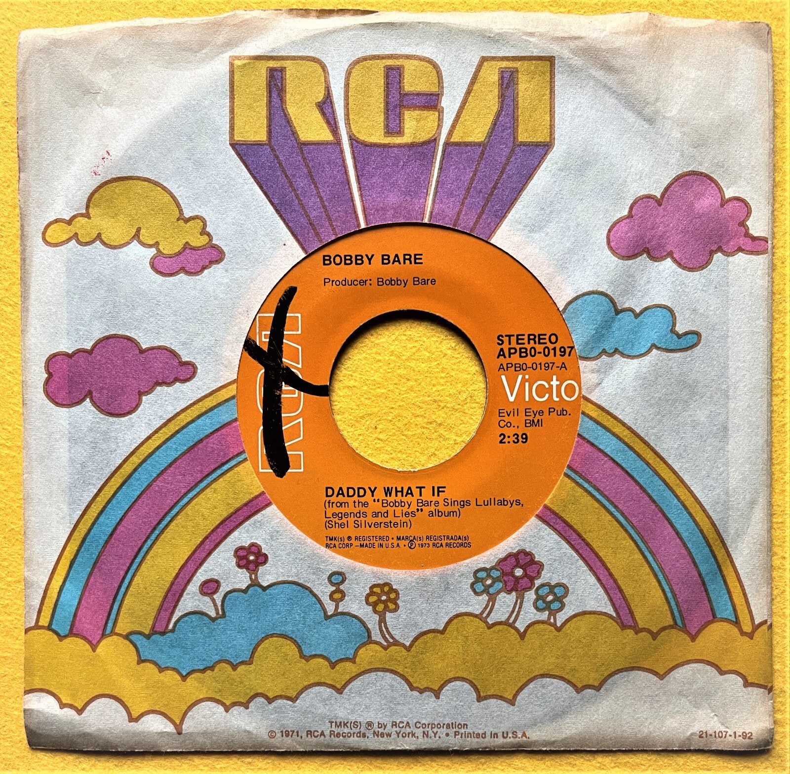 Bobby Bare – Daddy What If / A Restless Wind: RCA # APB0-0197 ~ 1973 Stereo: EX+ | eBay