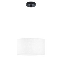 HäNgelampe Esstischleuchte Pendellampe Leinen Weiß Wohnzimmerleuchte D 38 Cm