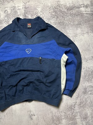 90s Nike Vintage Cotton Center Swoosh Big Logo Anorak Jacket | eBay
