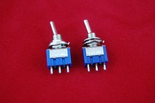 Lot of (10) SPDT Miniature Toggle Switches ON-OFF-ON Maintained