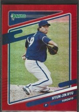 2021 Donruss Holo Foil RED 167 Hyun-Jin Ryu - Toronto Blue Jays