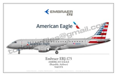 Posters Profiles - EMBRAER 175 / 190 -  Aircrafts