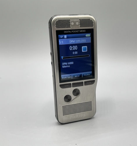 Philips DPM6000 Digital Pocket Memo Voice Recorder With 8GB Philips SD Card