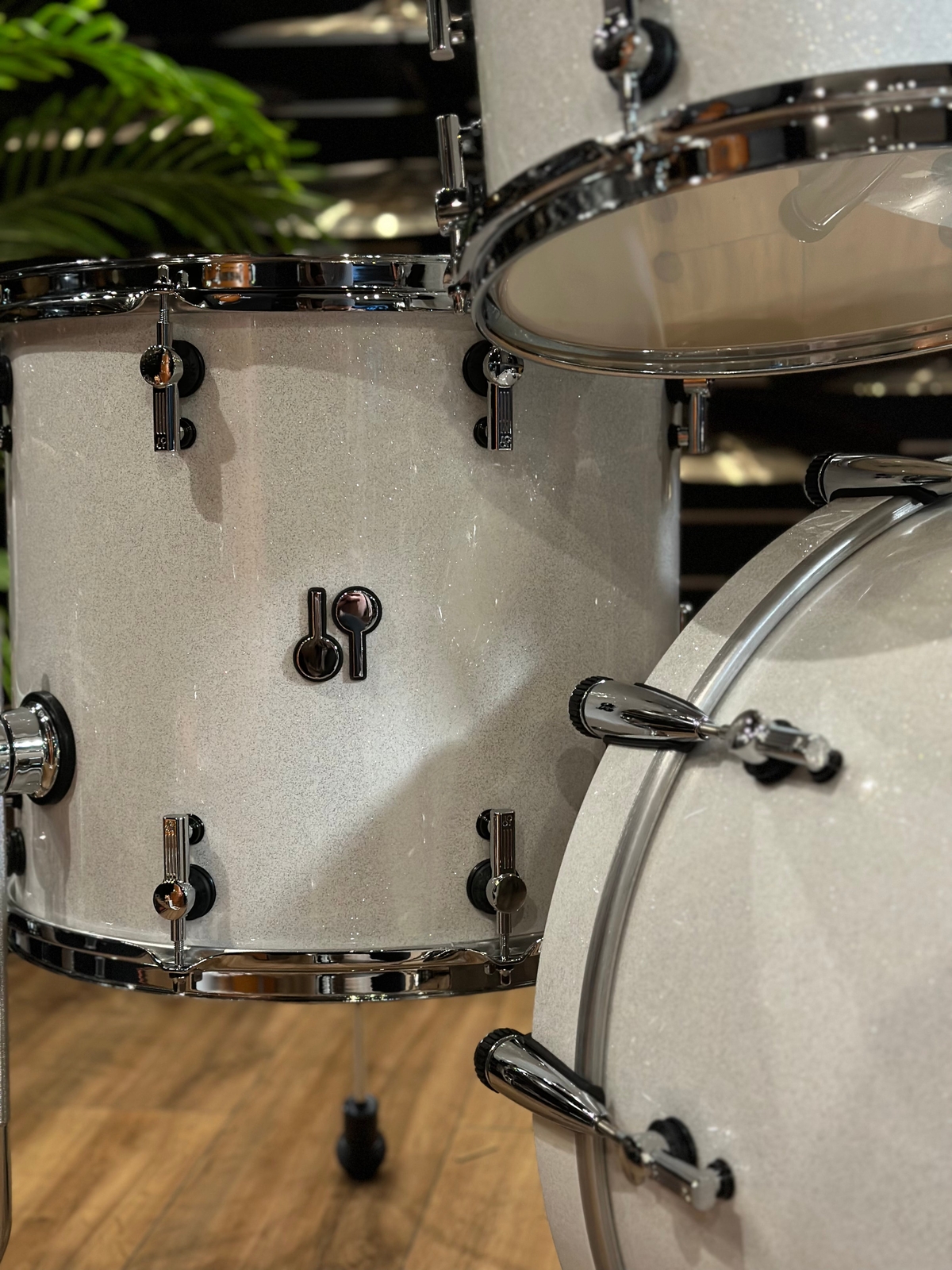 Sonor SQ2 Drum Kit 22" Thin Birch White Sparkle Drilled Bass Drum eBay