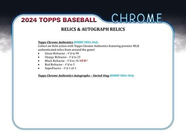 2024 Topps Chrome Baseball Hobby box | eBay 2024 Topps Chrome Baseball Hobby box | eBay