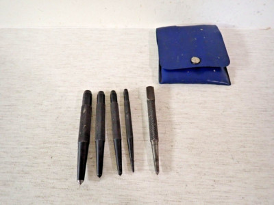 Brown $ Sharpe No.765 Center Punch set of 4-A;C;D; E Plus One 1/8'' center Punch