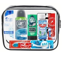 Travel Size Toiletries Set for Men | Holiday Mini Transparent 