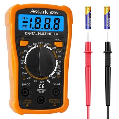 Digital Multimeter, Voltmeter Battery Tester Voltage Tester for AC/DC Voltage...