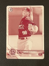 Junior Fernandez 2018 Bowman Baseball Printing Plate 1/1 Cardinals 