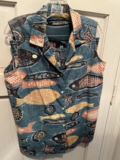 Reyn Spooner Vintage Women Fish Starfish Shells Shorts Set Special Edition Small