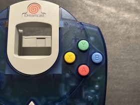 Official Sega Dreamcast Clear Blue Controller HKT-7700 OEM Tested & Works!