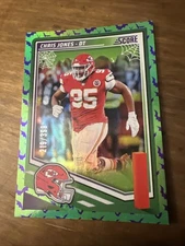 2025 Score-a-treat Chris Jones, Kansas City #198 Green Bats Parallel 219/399