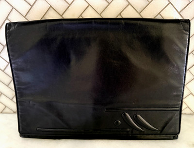 Vintage Fratelli Rossetti Black Leather Convertible Flap Shoulder Bag Clutch