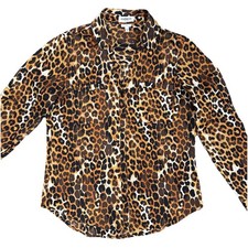 Express Portofino Slim Fit Leopard Print Long...