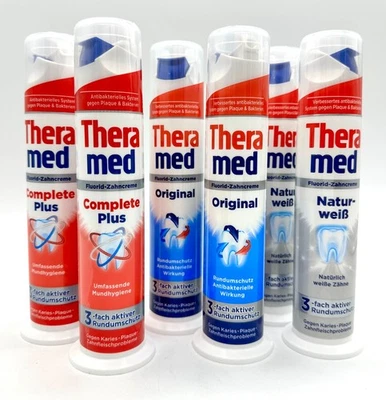Theramed Zahncreme - Comlete Plus - Natur Weiß - oder Original Zahnpasta Spender