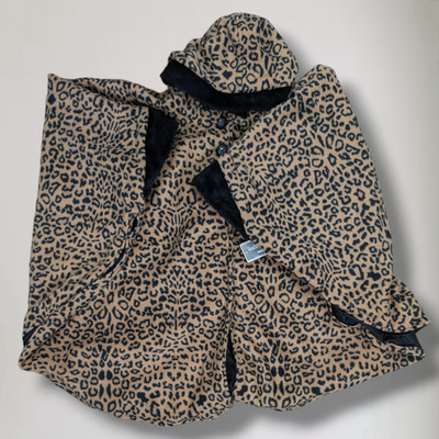 Vintage Totes Weather Stoppers Leopard Hooded Poncho Coat Plus 2X 3X 4X NWT
