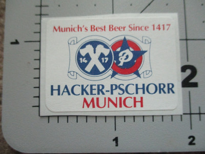 HACKER PSCHORR Munich Heileman Logo STICKER decal craft beer brewery brewing