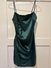 Emerald Green Cocktail Hoco Sequins Dress size M