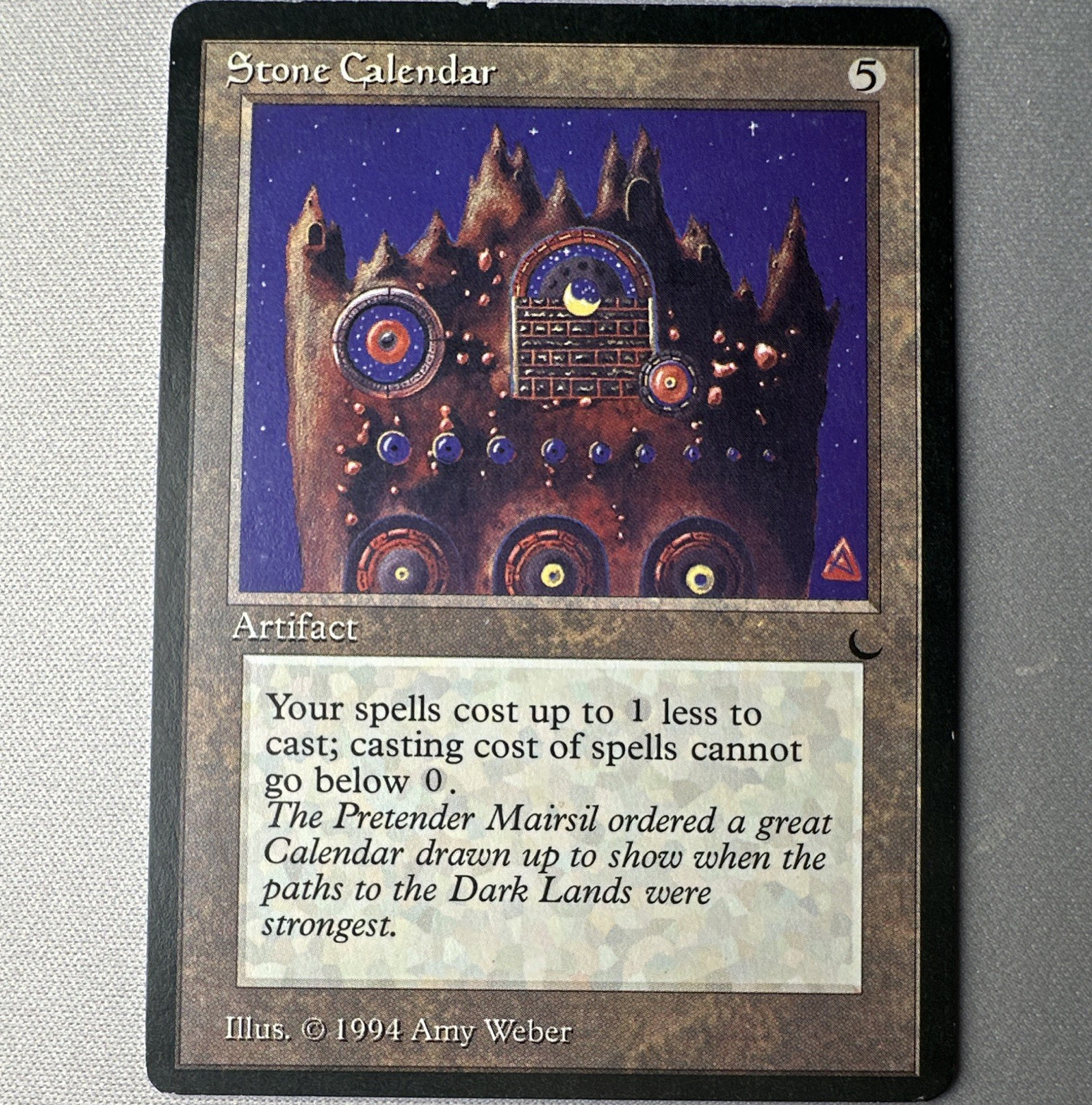 Stone Calendar MTG The Dark English Rare LP Vintage Artifact WOTC Amy Weber