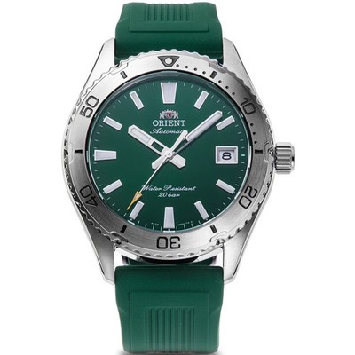 Orient Mako Herren Automatik Uhr RA-AC0Q11E30B 40mm grünes Zifferblatt Kautschukband 200M