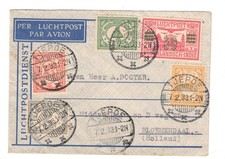 1933 Tjepoe Netherlands Indies Tiny Airmail Cover to Bloemendaal Holland