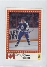 1991 Semic Hockey World Championship Stickers Milky Way Back Dave Ellett 0i4g