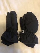 Thinsulate Insulation 40gram Mittens Kids Sz 4-7 Black Mittens