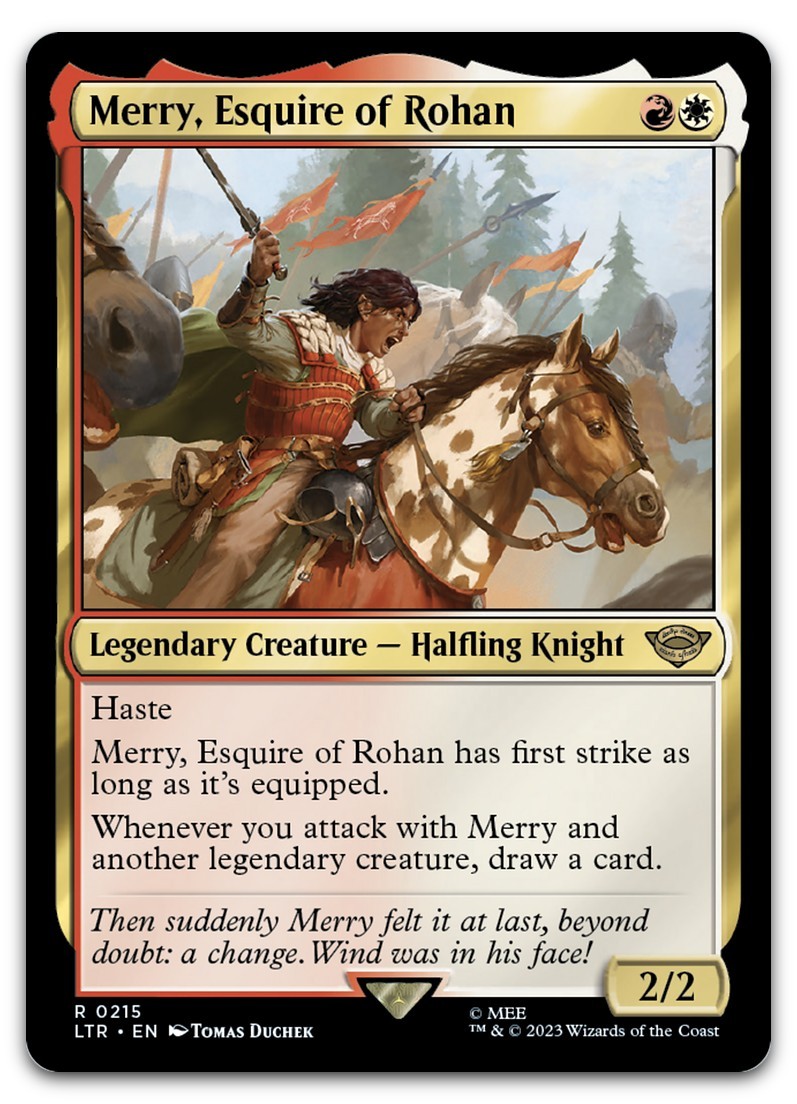 Merry, Esquire of Rohan #215 (NM) Lord of the Rings LTR Magic MTG