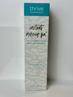 Thrive Cosmetics Instant Makeup Fix Set & Refresh Spray Full Size 3.4oz NEW