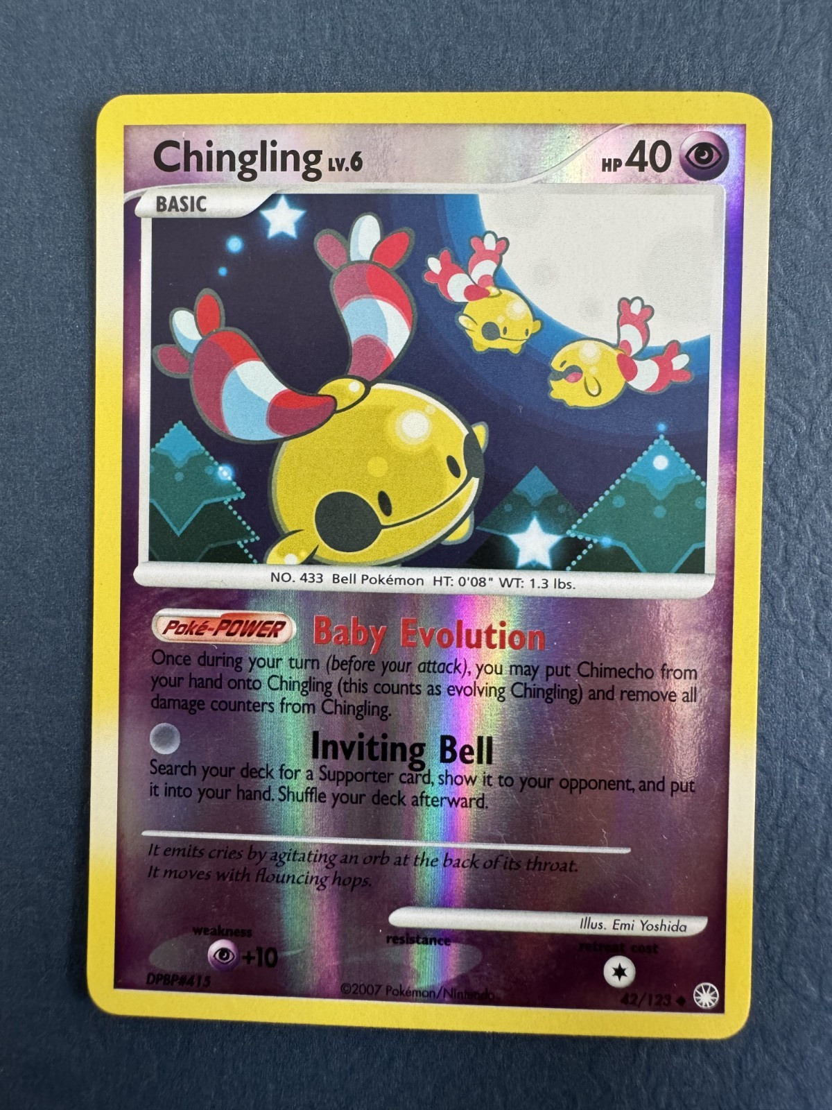 Pokemon TCG Chingling 42/123 Mysterious Treasures Reverse Holo