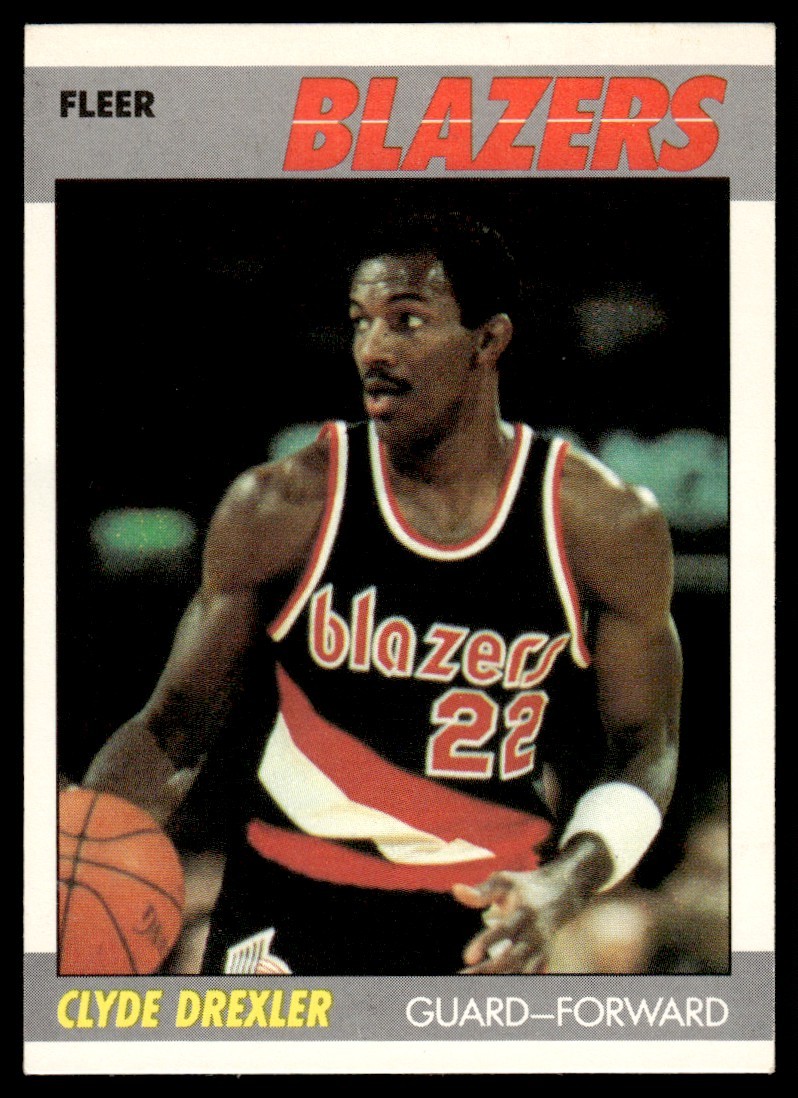 1987-88 Fleer ExNm Clyde Drexler Portland Trail Blazers #30