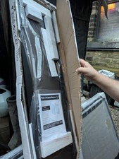 2x Black Shower Screens Approx 2m High & 300 Wide New 