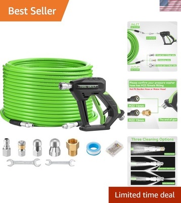 #ad Professional Sewer Jetter Kit for Pressure Washer 100 FT 3600 PSI $85.43