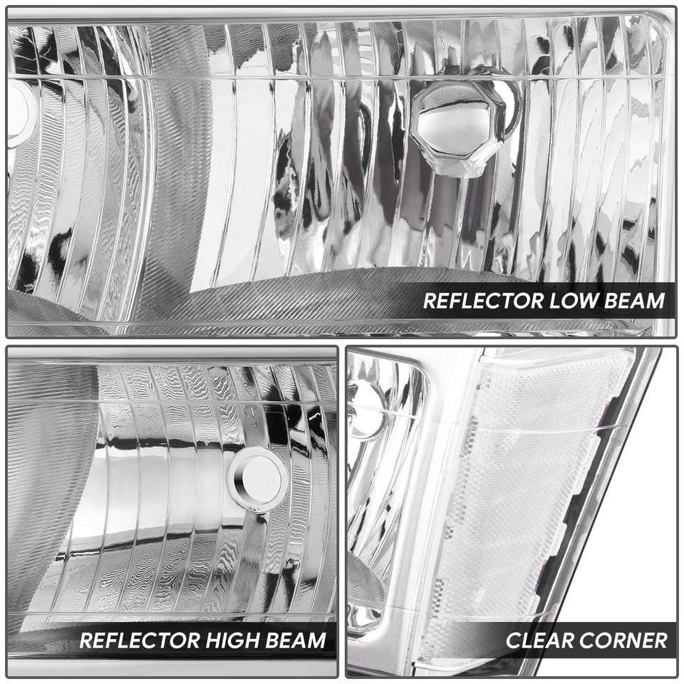 Faros esquineros transparentes carcasa cromada para Chevy Colorado GMC Canyon 04-12 Foto 3 de 4