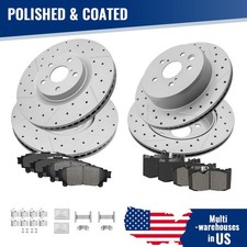 Front Rear Disc Rotors & Brake Pads For Lexus RC200T RC350 GS450H 2013 2014-2017