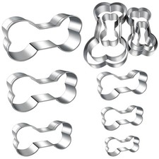 Dog treats Cutters Set 6 Pieces Cookie Cutter sets Different Sizes Silver