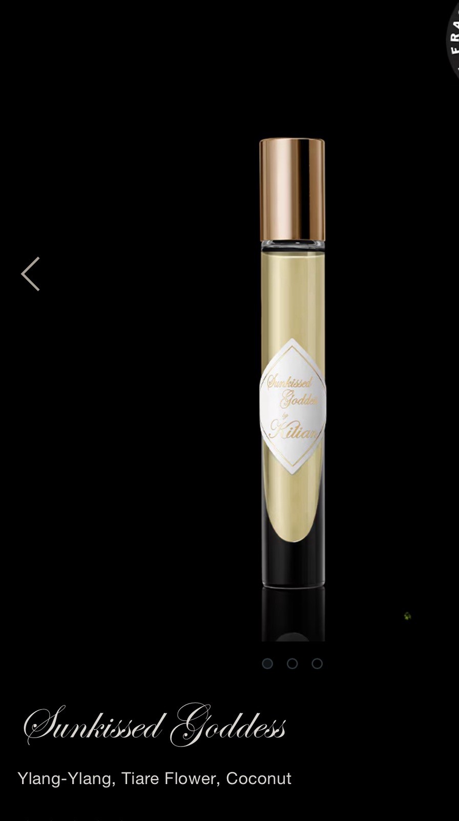 Sunkissed Goddess By Killian 7.5ml 0.25fl oz Travel Size 