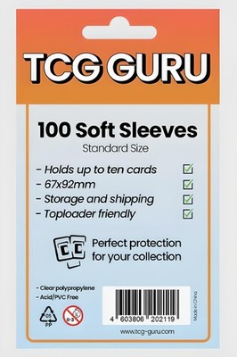 GW19c7 TCG Guru Soft Sleeves Standard Size (100 ct.) Neu & OVP