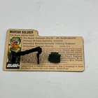Vintage GI Joe Short-Fuze Mortar Soldier 1982 Hasbro File Card Accessories
