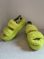 UGG Oh Fluffita platform slippers in the color Key Lime. Size 7 Item 155