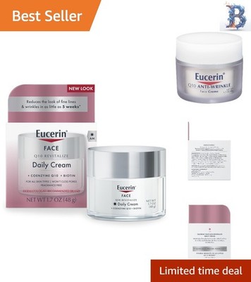 Q10 Anti-Wrinkle Face Cream - Unscented Moisturizer for Sensitive Skin, 1.7 Oz