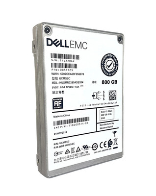 Dell EMC 0B35123, 800 GB SAS 12 Gb/s, Enterprise 512e SSD 2,5'' (HUSMR3280ASS204)