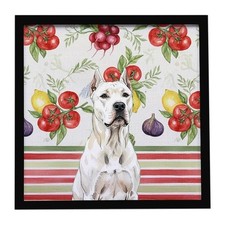 Carolines Treasures WDK8210MFP88 Unisex Dogo Argentino Vegetables Framed Meta...